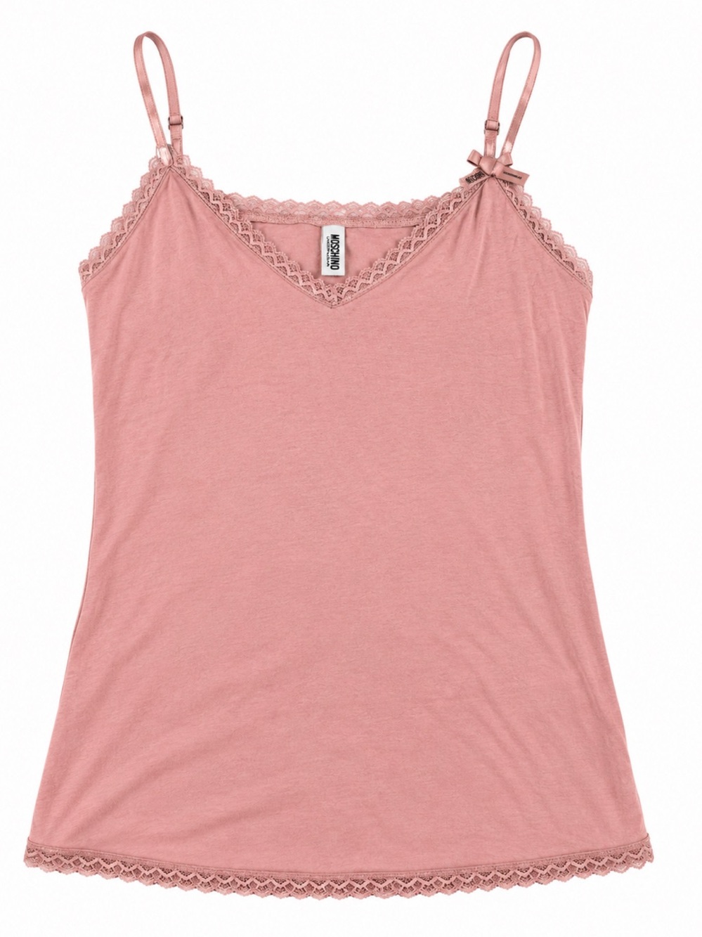Moschino Underwear Pink Lace Trim Camisole Women’s Large Designer Tank Top